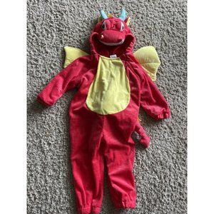 Kids Toddler Halloween Costume Red Dragon Dress Up Pretend Play 18-24 Months